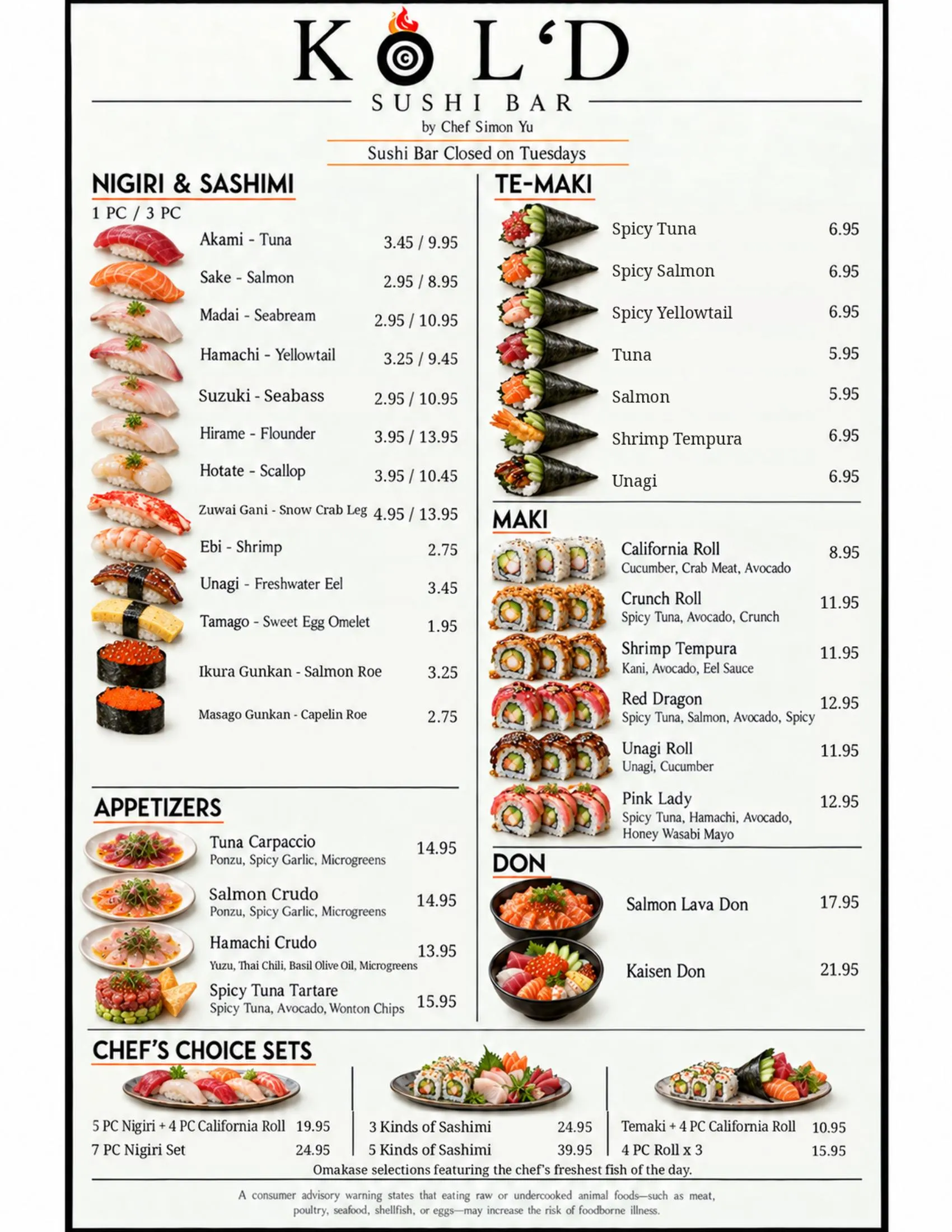 Dine-in menu page 2